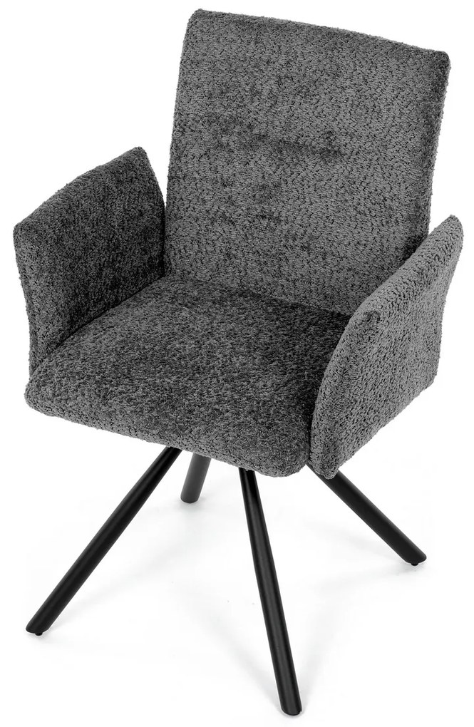 Set de scaune de sufragerie cu mecanism deîntoarcere DCH-W1117 GREY2, 2 buc.