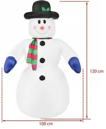 Omul de zăpadă gonflabil cu iluminare LED