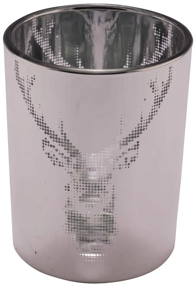 Sfeșnic argintiu cu motiv de Crăciun Ego Dekor