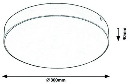 Rabalux Corp de iluminat LED de tavan pentru baie, 24W/230V, 2800/4000/6000K, IP44, negru