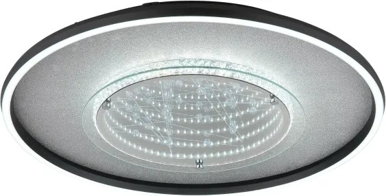 Globo 68288D3 - Lampă de tavan LED MIRRORA 40W/230V, diam. 51,5 cm, neagră
