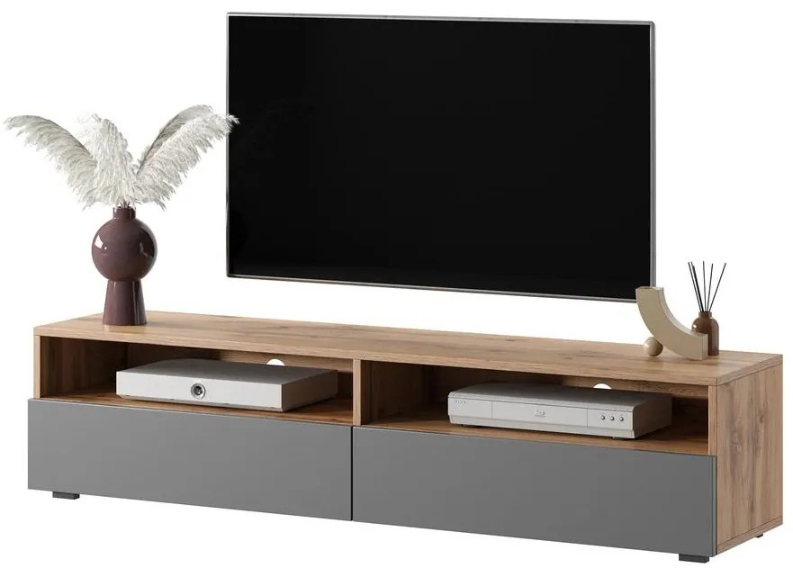 Dulap TV Redcan 140  (stejar wotan + gri). 1098673