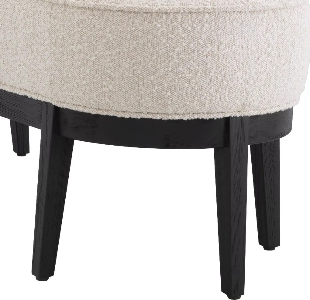 Bancheta eleganta design LUX Jarrett, Boucle crem