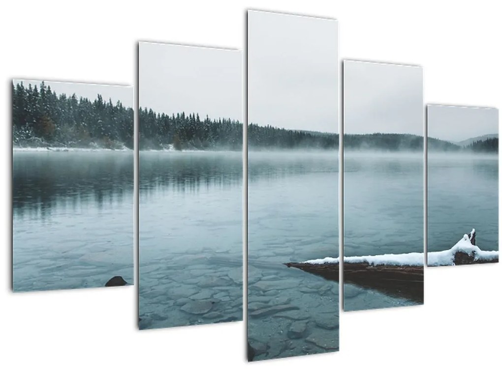 Tablou - lacul nordic înghețat (150x105 cm)