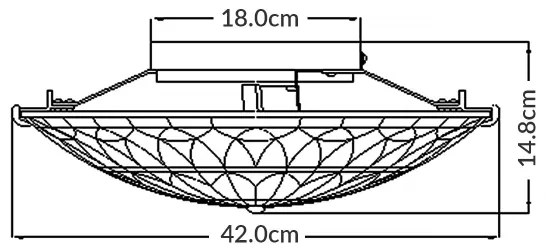 Elstead QZ-WEST-END-F - Plafonieră Tiffany WEST, 2 x E27, 75W, 230V