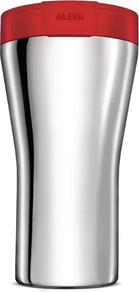 Cană termică de călătorie BR, roșie, diametru 9.5 cm - Alessi