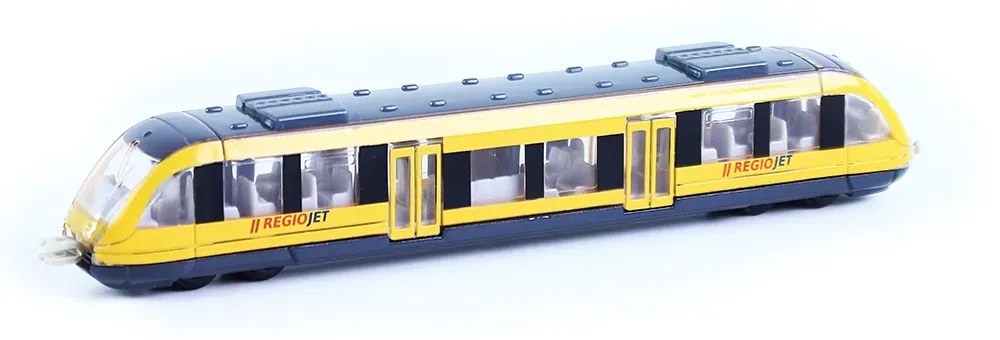 Tren galben RegioJet regional metal/plastic