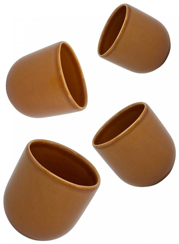 Pahar Cafea Novum Maro Teracota (Pantone Brown Leather, 250ml) Gresie Glazurata Manual