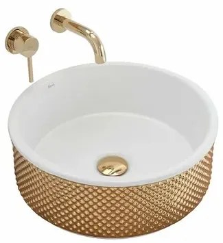 Lavoar auriu alb pe blat Rea Helen 42.5 cm