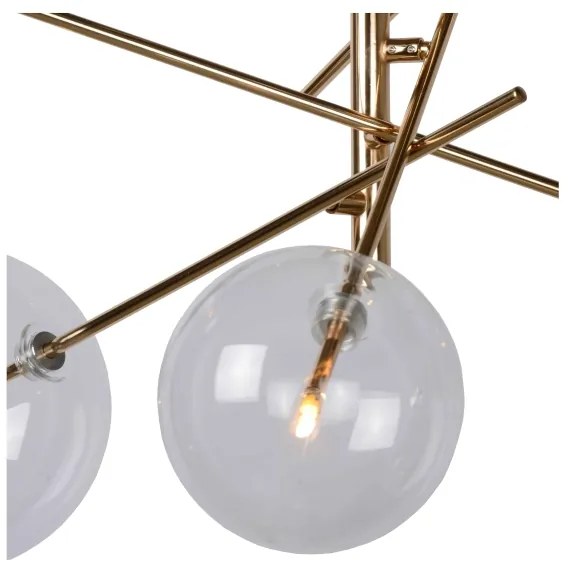 Lustră LED pe tijă Lucide 46417/06/10 ALARA 6xG4/1,5W/230V auriu