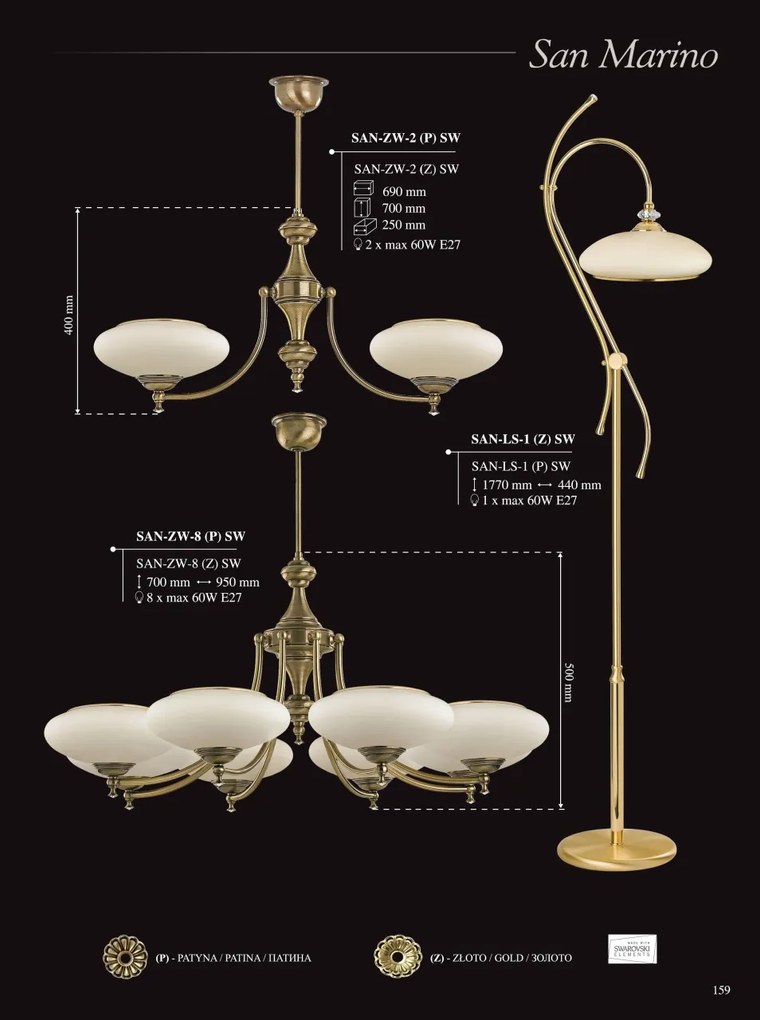 Veioza eleganta design clasic Cristal Scholer San Marino