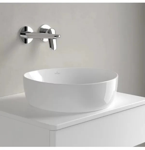 Lavoar pe blat, Villeroy&amp;Boch Antao, material TitanCeram, 40cm, Alb Alpin Ceramic Plus, 4A7240R1