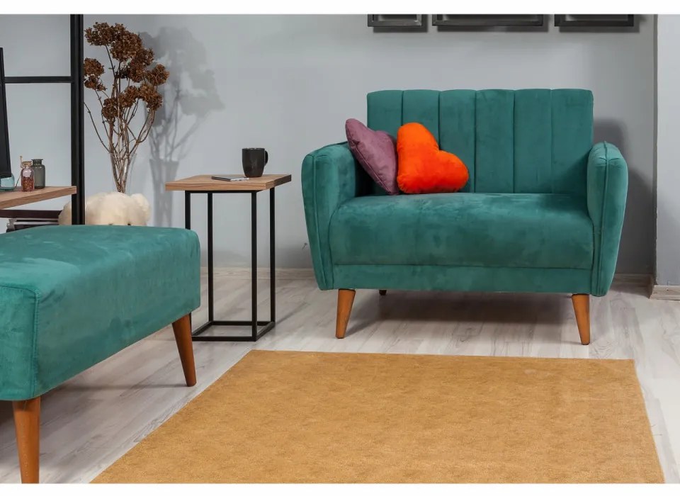 Canapea 2 Locuri, Lemn Solid, Aqua Loveseat, Verde Marin