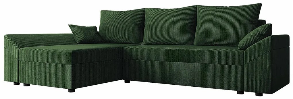 Colțar Memphis 104Cutie de pat, 244x138x82cm, 88 kg, Picioare: Plastic