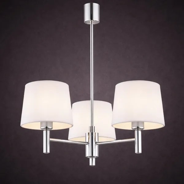 Brilagi - Lustră pe tijă MONTE 3xE27/60W/230V crem/crom lucios