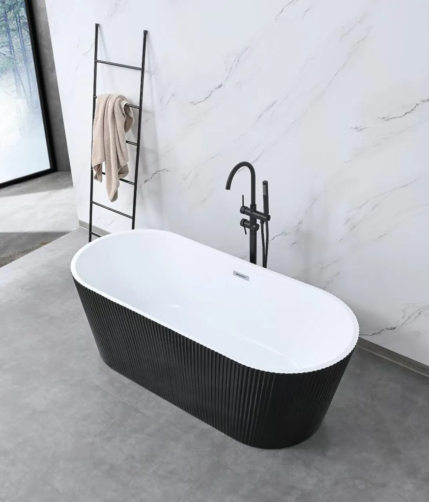 Cada baie freestanding Florenta neagra