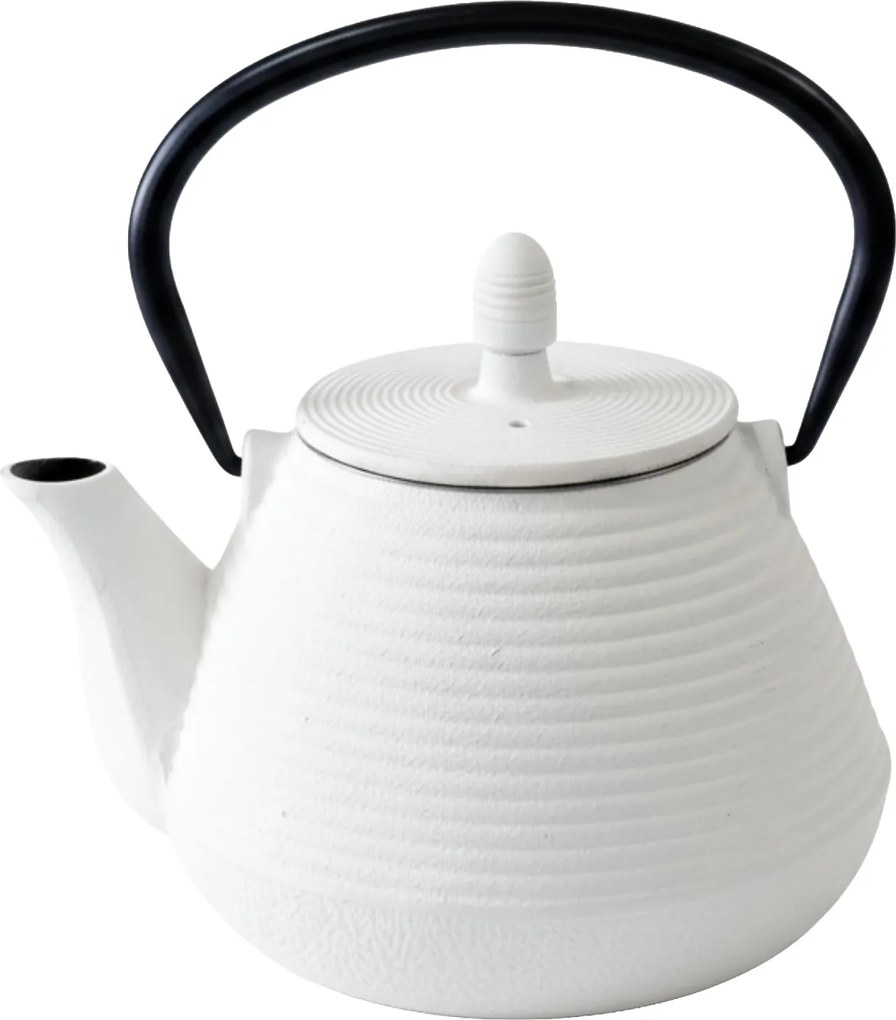 Ceainic din fontă cu infuzor YUKI, 1000 ml, alb