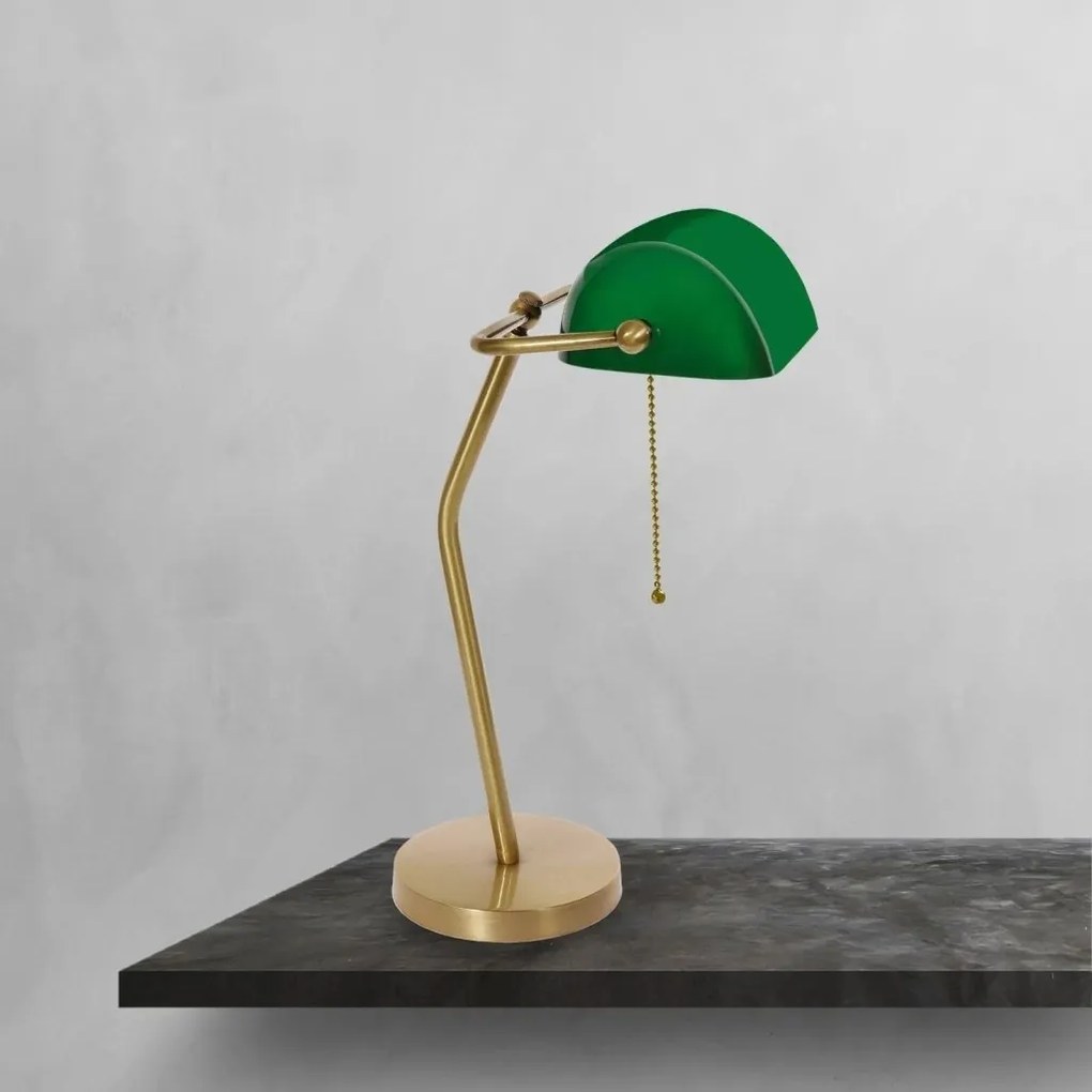 Lampa de birou din alama design clasic Banker