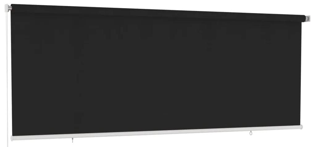 Jaluzea tip rulou de exterior, negru, 400x140 cm, HDPE Negru, 400 x 140 cm
