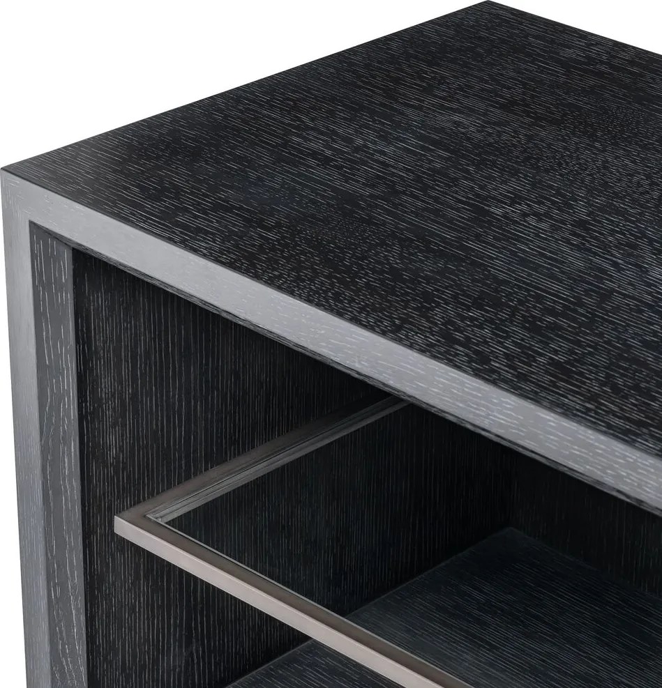 Comoda TV design elegant LUX Hennessey L, gri carbune 115112 HZ