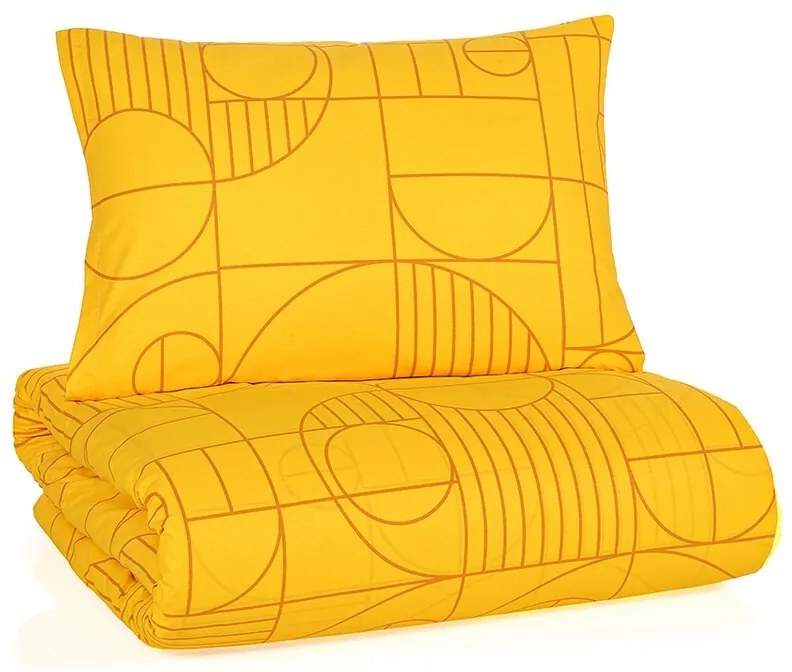 BedTex Lenjerie de pat din bumbac Geo Ray Flower,140 x 220 cm, 70 x 90 cm, 140 x 220 cm, 70 x 90 cm