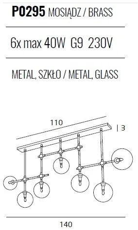 Lustra design industrial, minimalist Lollipop 7L P0295 MX