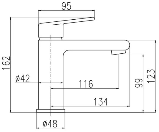 RAV Slezák CO128.0Z - Baterie pentru lavoar COLORADO, 16,2 cm, auriu lucios
