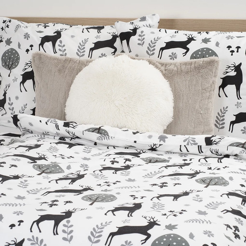 Lenjerie de pat din flanel 4Home Autumn Forest,140 x 220 cm, 70 x 90 cm, 140 x 220 cm, 70 x 90 cm