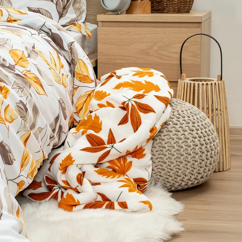 Lenjerie de pat din bumbac 4Home Autumn Leaves ,140 x 200 cm, 70 x 90 cm