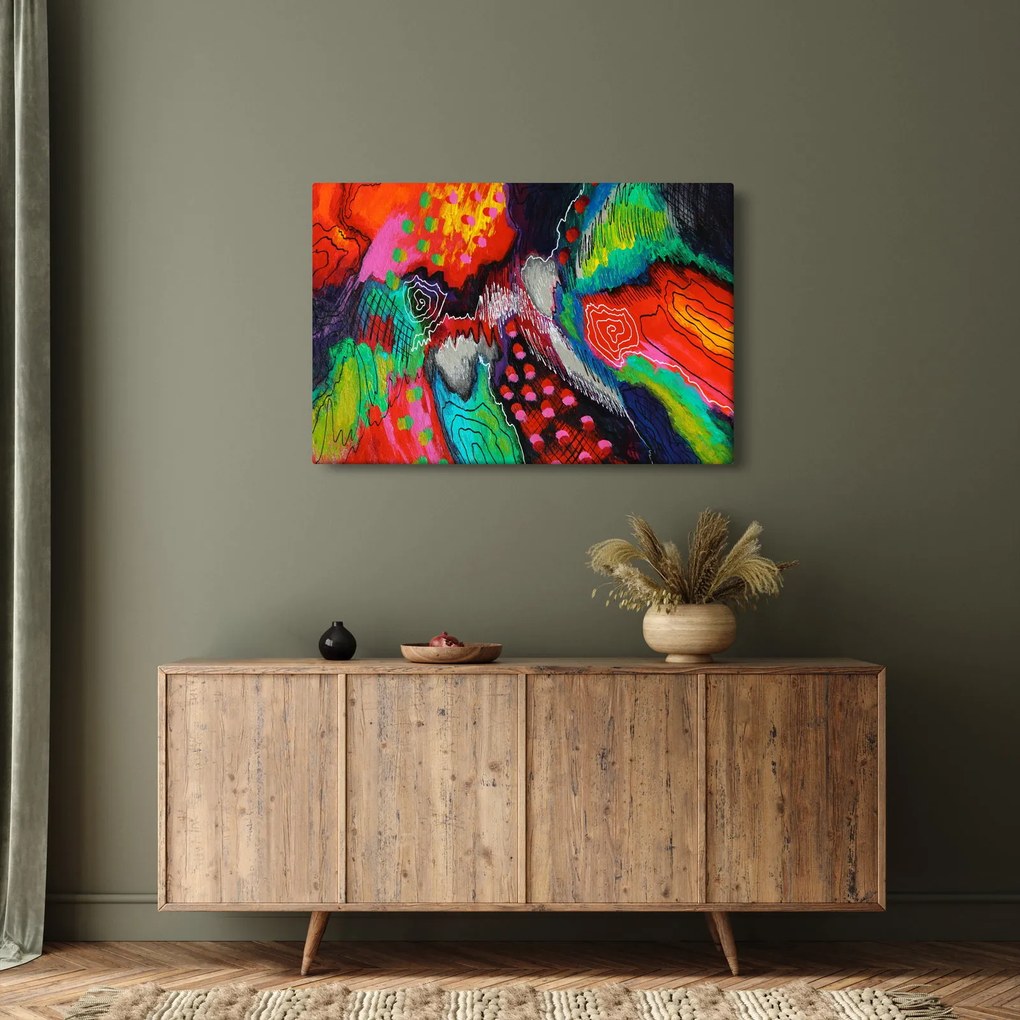 Tablou abstract - culori (90x60 cm)