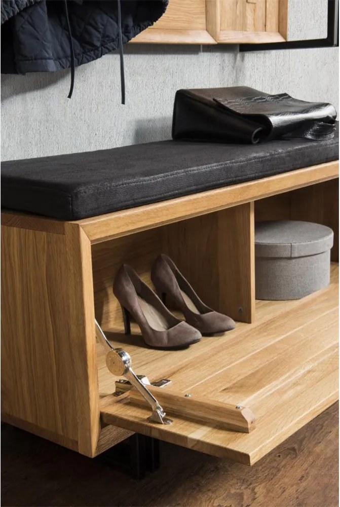 Dulap lemn masiv de pantofi Sutton, 85 × 58 × 39 cm