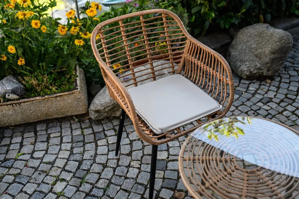 Perna de scaun pentru exterior SEDINO 38x38cm, gri deschis