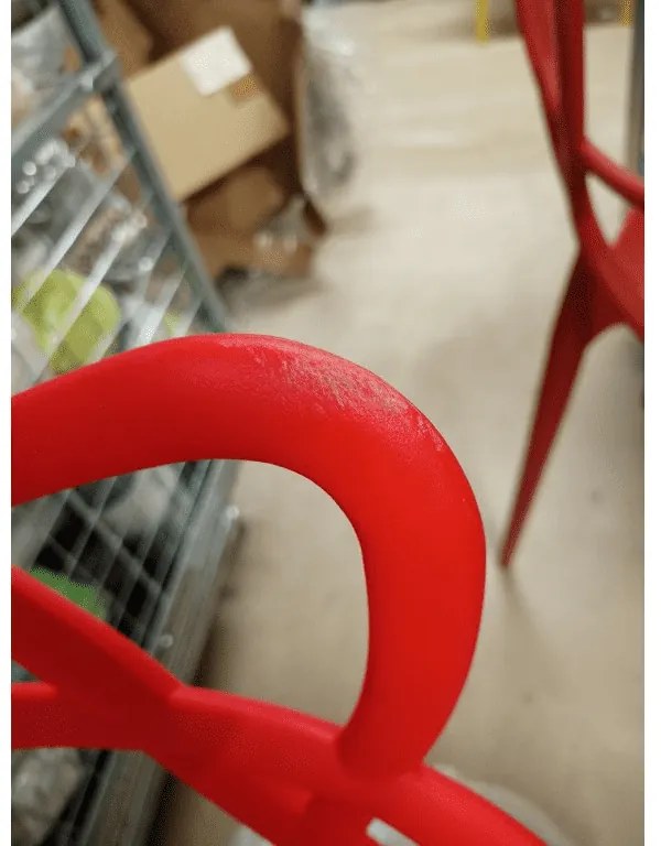 Promotie Scaun din plastic rosu KATO II. calitate.