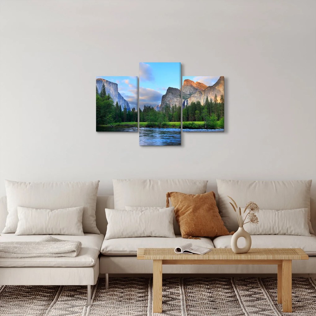 Tablou cu peisaj montan sălbatic (90x60 cm)