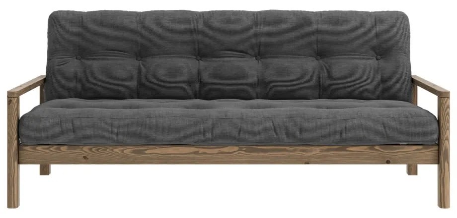 Canapea neagră/gri antracit extensibilă 205 cm Knob – Karup Design