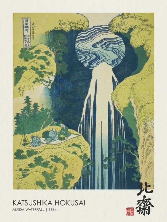 Reproducere Amida Waterfall (1830), Katsushika Hokusai