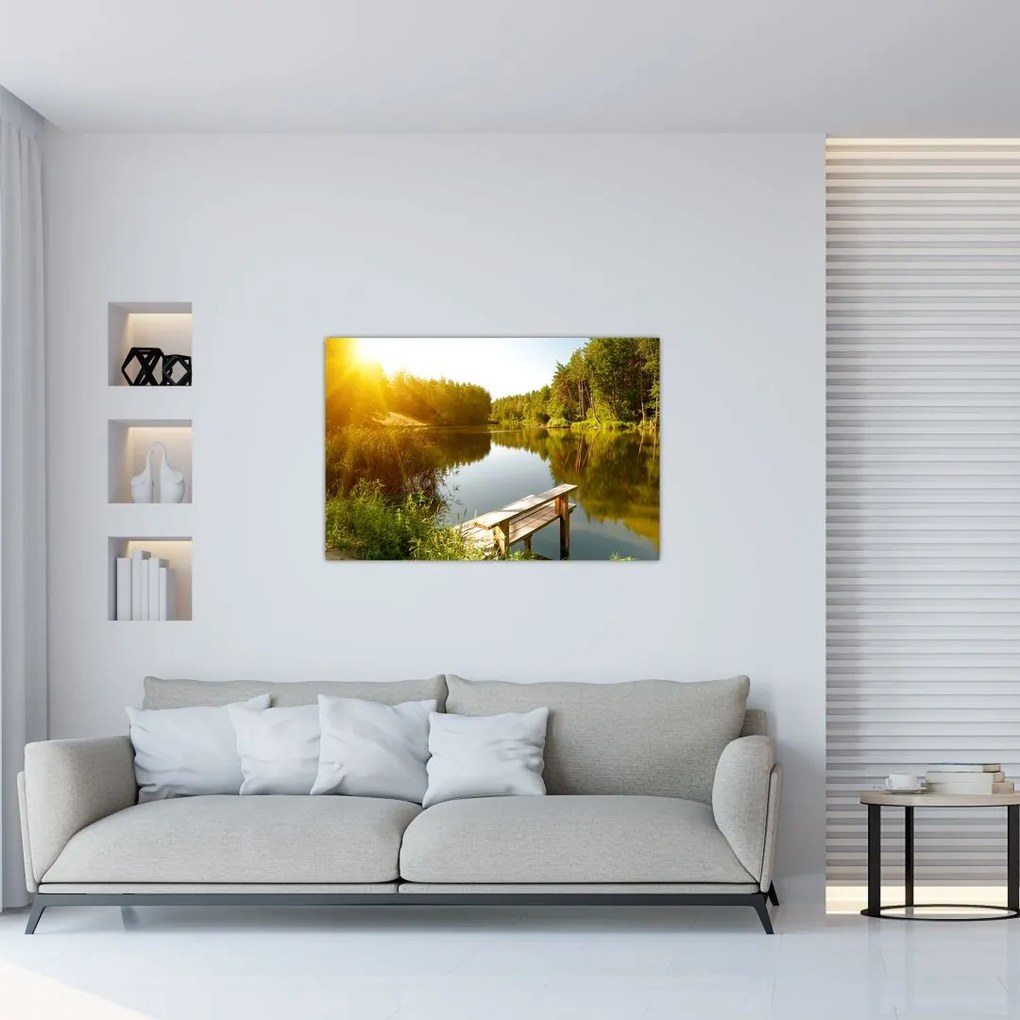 Tablou - Lac la munte (90x60 cm)