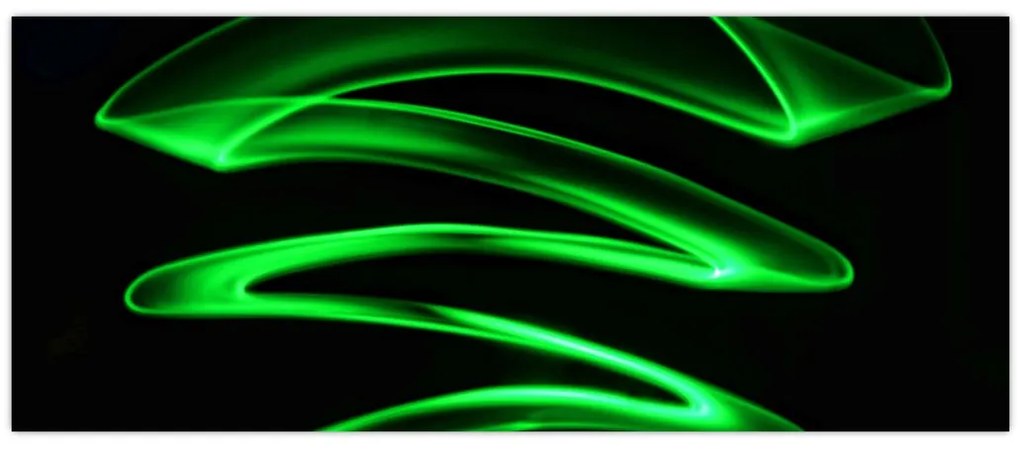 Tablou - valuri neon (120x50 cm)