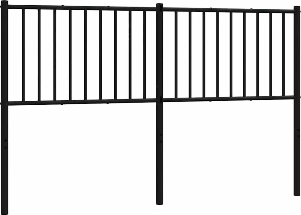 vidaXL Tăblie de pat de schimb metalică, negru, 160 cm