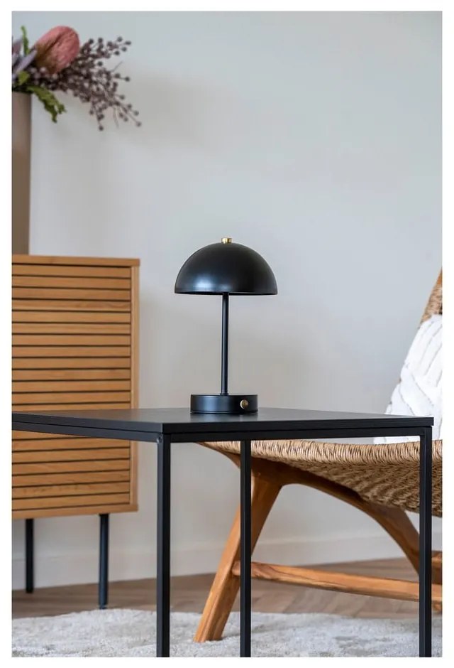 Veioză negru-lucios LED (înălțime 25 cm) Holt – House Nordic