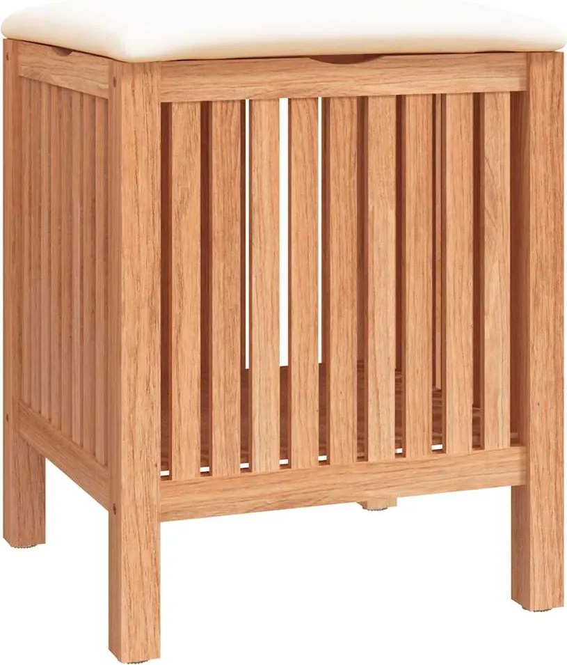 vidaXL Taburet de baie, 40,5x40x52 cm, lemn masiv de nuc