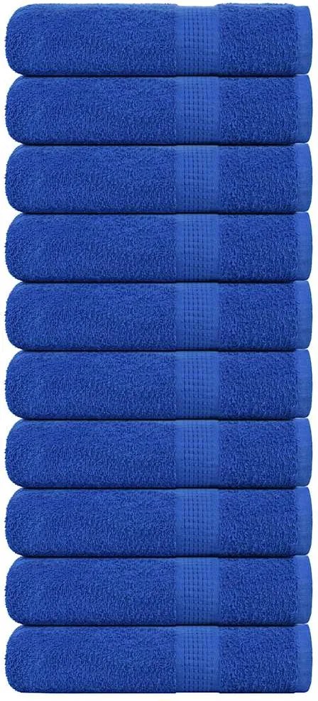 vidaXL Prosoape de baie, FROGN, 10 buc., albastru, 100x150 cm, 360 g/m²