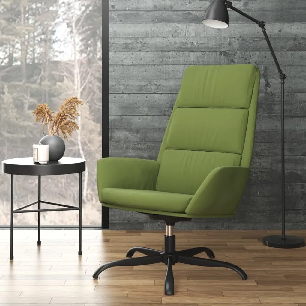 341410 vidaXL Scaun de relaxare, verde deschis, catifea