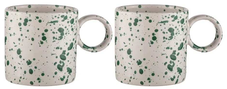 Căni alb-verde 2 buc. din gresie 450 ml Carnival – Ladelle