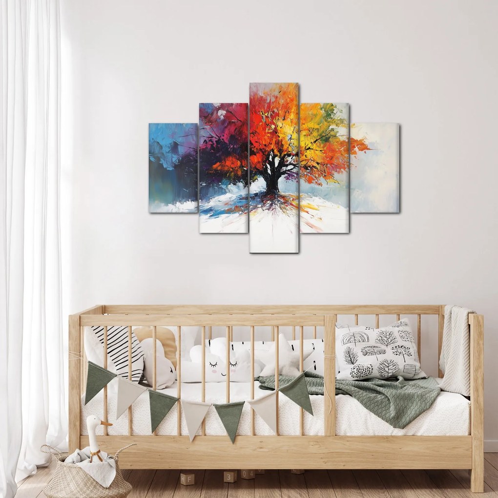 Tablou - Copac multicolor (150x105 cm)