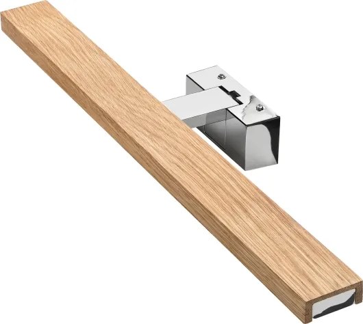 Brilagi-LED Iluminare oglindă pentru baie 3-în-1 WOODY MIRROR LED/12W/230V 60 cm IP44 crom/stejar