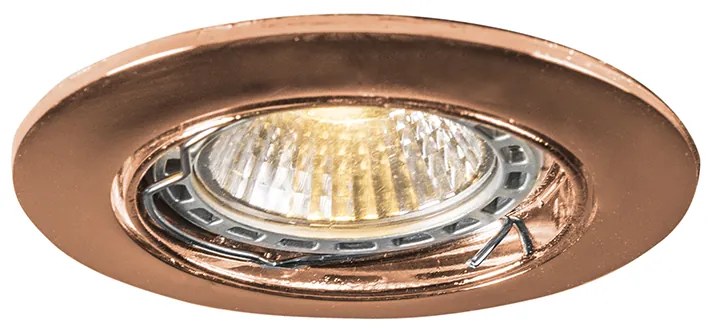 Set de 6 spoturi încastrate rotunde, din cupru, înclinabile - Edu