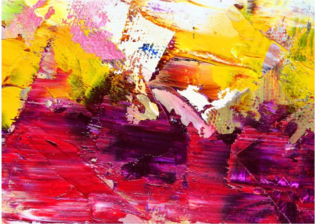 Tablou pe sticlă cu abstracție - pictura (70x50 cm)