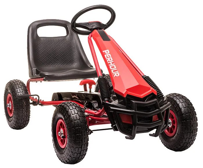 Pedal go-kart roșu