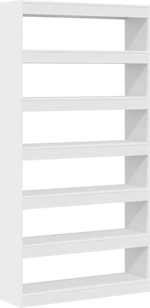 vidaXL Dulap pentru cărți Alb 100 x 30 x 198 cm Lemn compozit